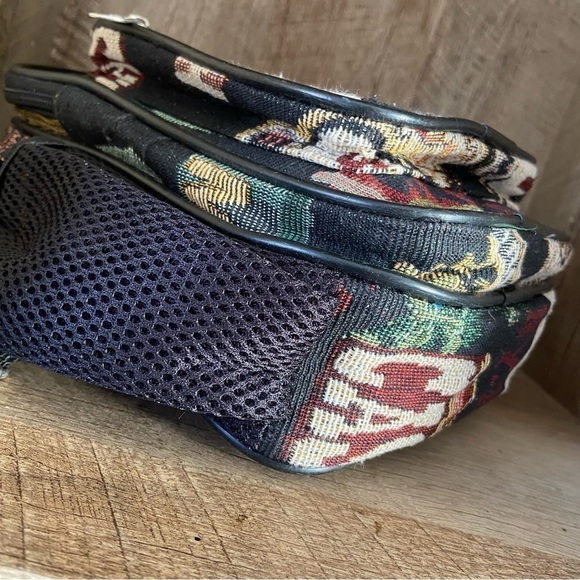 Vintage Tapestry Purse Bag Vegas Casino Crossbody Black - Picture 7 of 11